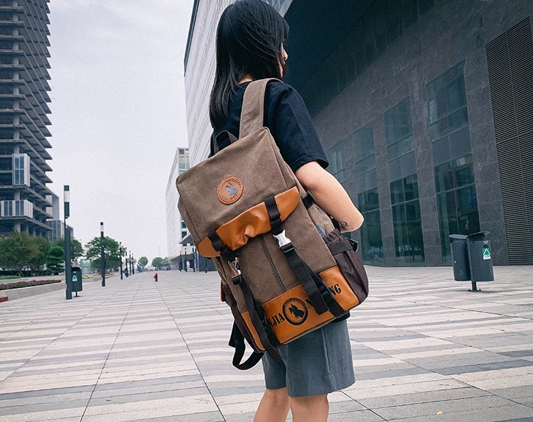 Men's and Women's Backpack Fashion Trend Canvas Backpack Youth Computer Backpack College Students Bag Leisure Travel Bag Men's and Women's Backpack Fashion Trend Canvas Backpack Youth Computer Backpack College Students Bag Leisure Travel Bag