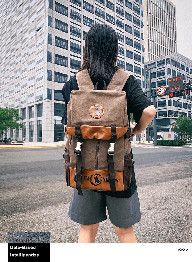 Men's and Women's Backpack Fashion Trend Canvas Backpack Youth Computer Backpack College Students Bag Leisure Travel Bag Men's and Women's Backpack Fashion Trend Canvas Backpack Youth Computer Backpack College Students Bag Leisure Travel Bag