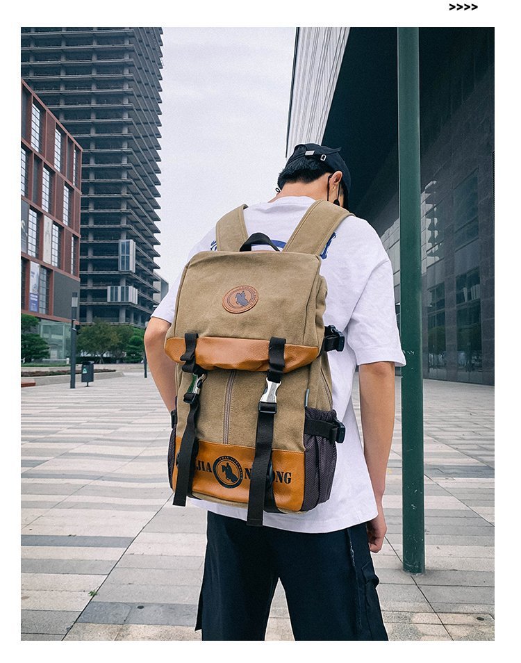 Men's and Women's Backpack Fashion Trend Canvas Backpack Youth Computer Backpack College Students Bag Leisure Travel Bag Men's and Women's Backpack Fashion Trend Canvas Backpack Youth Computer Backpack College Students Bag Leisure Travel Bag