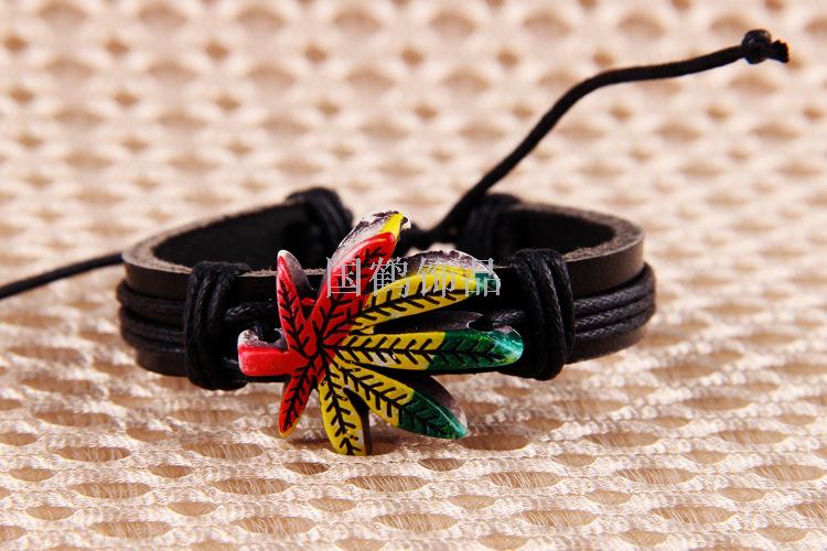 Red and yellow logo woven Bracelet Hawaii style