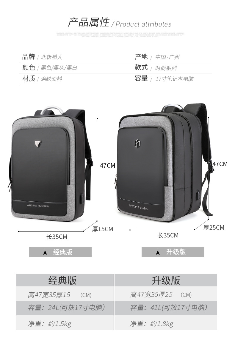 19 New Large Capacity Men's Backpack Oxford Cloth WearResistant Computer Bag Outdoor Travel Backpack Generation 19 New Large Capacity Men's Backpack Oxford Cloth WearResistant Computer Bag Outdoor Travel Backpack Generation