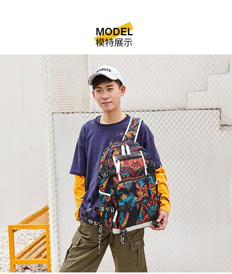 Backpack Men's High School Students Schoolbag Cross-Border Thermal Transfer Printing Waterproof Computer Bag Outdoor Street Travel Backpack Backpack Men's High School Students Schoolbag Cross-Border Thermal Transfer Printing Waterproof Computer Bag Outdoor Street Travel Backpack