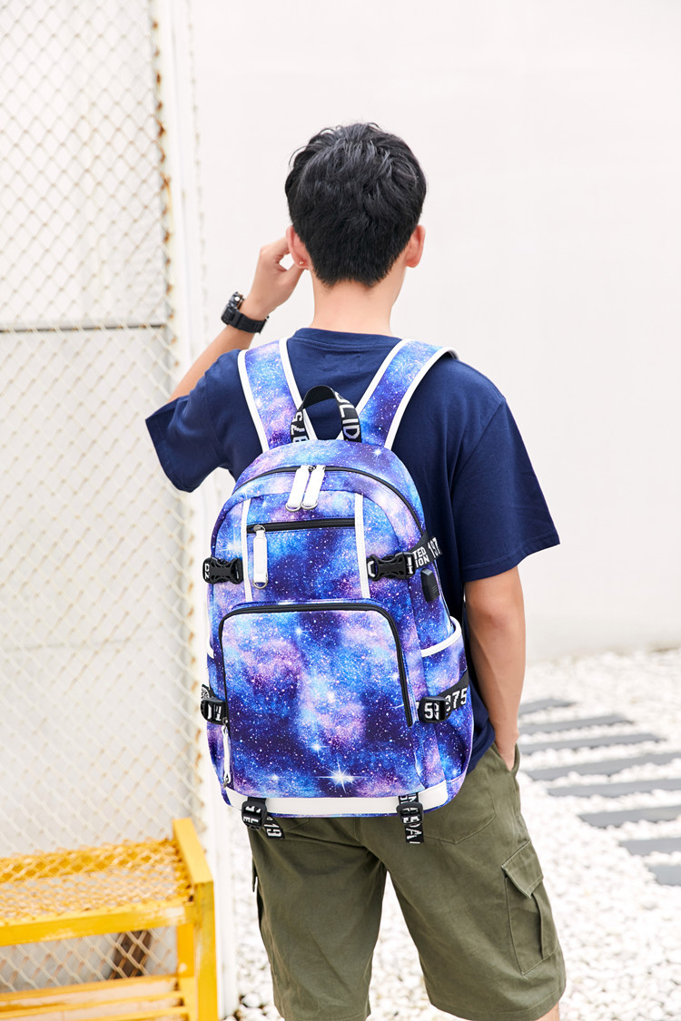 Backpack Men's High School Students Schoolbag Cross-Border Thermal Transfer Printing Waterproof Computer Bag Outdoor Street Travel Backpack Backpack Men's High School Students Schoolbag Cross-Border Thermal Transfer Printing Waterproof Computer Bag Outdoor Street Travel Backpack