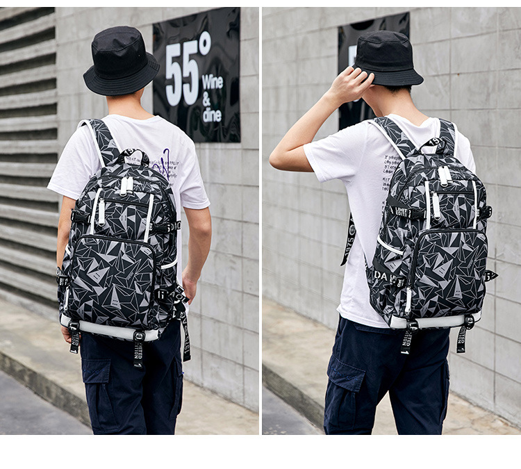 Backpack Men's High School Students Schoolbag Cross-Border Thermal Transfer Printing Waterproof Computer Bag Outdoor Street Travel Backpack Backpack Men's High School Students Schoolbag Cross-Border Thermal Transfer Printing Waterproof Computer Bag Outdoor Street Travel Backpack