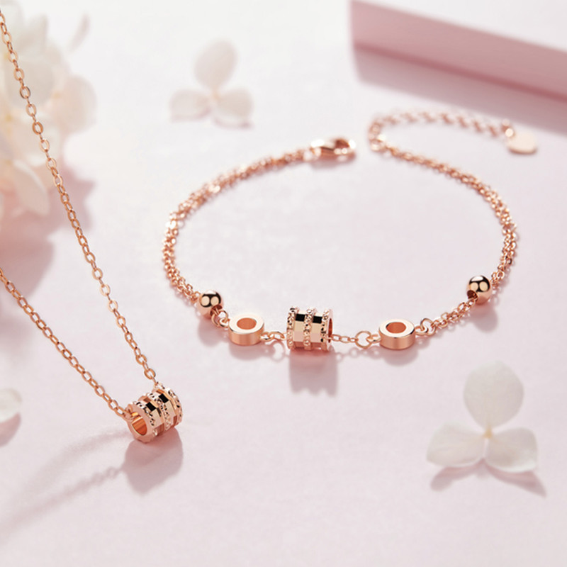 Small Waist Bracelet Female S925 Sterling Silver Bracelet 18K Rose Gold Yellow Gold Korean Simple Personalized Bracelet Ins