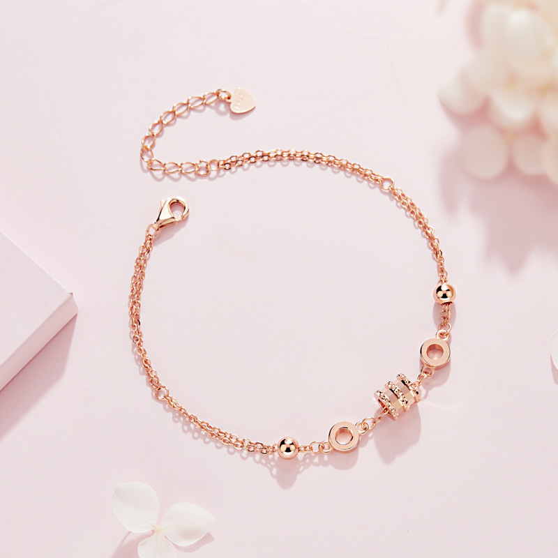 Small Waist Bracelet Female S925 Sterling Silver Bracelet 18K Rose Gold Yellow Gold Korean Simple Personalized Bracelet Ins Small Waist Bracelet Female S925 Sterling Silver Bracelet 18K Rose Gold Yellow Gold Korean Simple Personalized Bracelet Ins