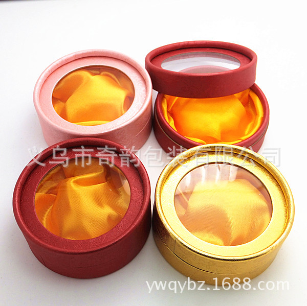 Spot supply of large circle yellow cloth window bracelet bracelet box jewelry box manufacturers direct wholesale Spot supply of large circle yellow cloth window bracelet bracelet box jewelry box manufacturers direct wholesale