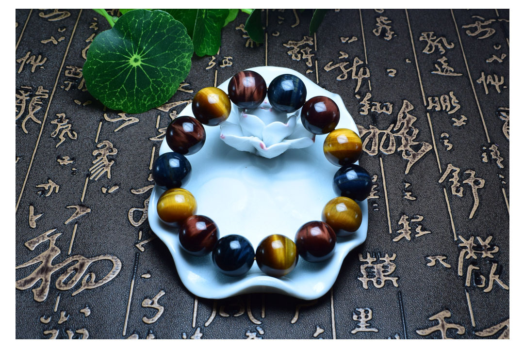 Fujingyuan Jewelry Natural Red Yellow Blue Three Colors Tiger-Eye Bracelet Tiger Eye Stone Agate Jade Bracelet Fujingyuan Jewelry Natural Red Yellow Blue Three Colors Tiger-Eye Bracelet Tiger Eye Stone Agate Jade Bracelet