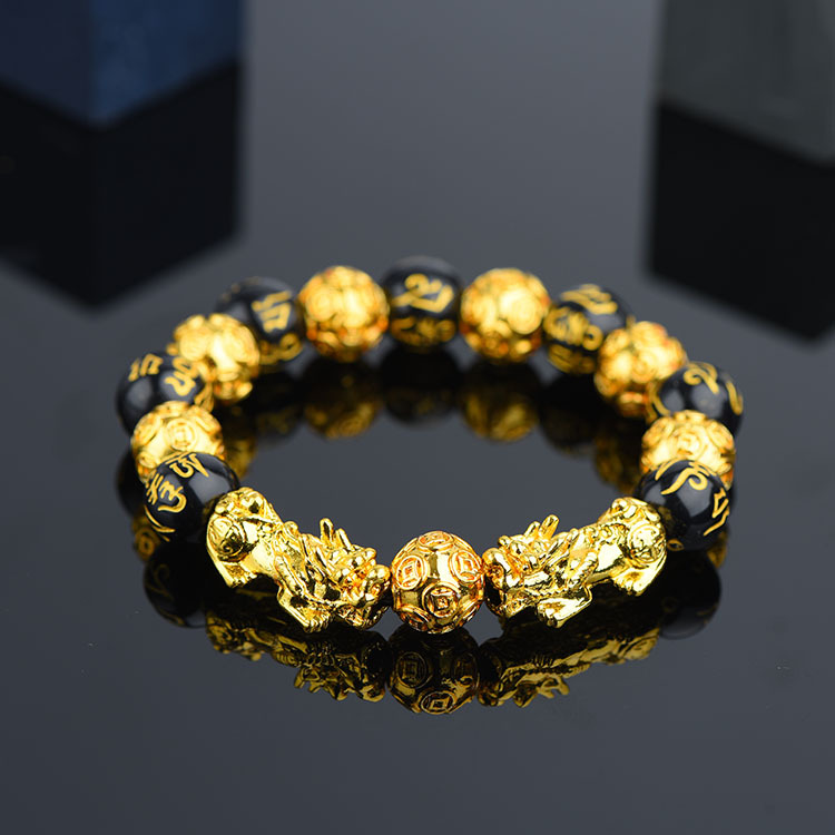 Vietnam Brass Alluvial Gold Color Retaining Yellow Gold Pi Xiu Bracelet Imitation 3D Hard Pure Gold Picchu Alluvial Gold Bracelet Non-Fading Jewelry Vietnam Brass Alluvial Gold Color Retaining Yellow Gold Pi Xiu Bracelet Imitation 3D Hard Pure Gold Picchu Alluvial Gold Bracelet Non-Fading Jewelry