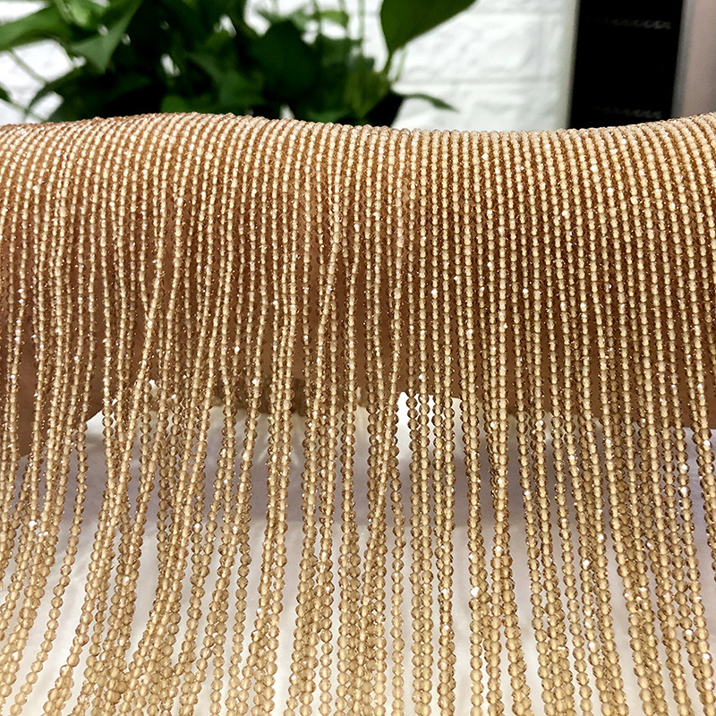 Light Golden Yellow near Natural Stone 3mm Spinel Semi-Finished Long Chain DIY Bracelet Anklet Factory Direct Supply