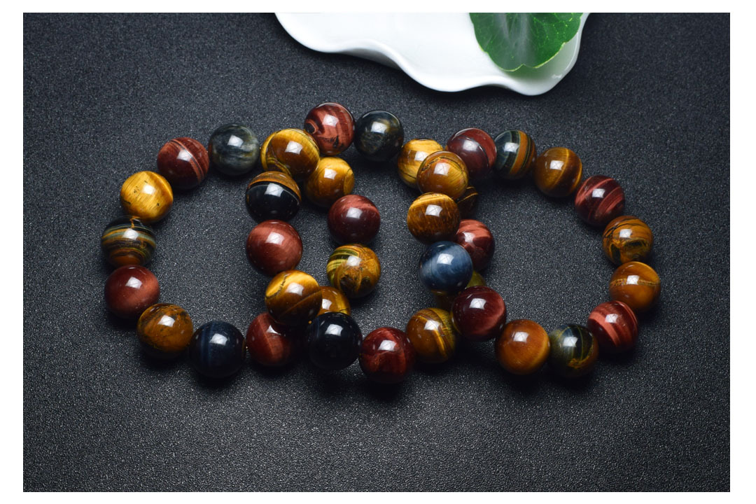 Natural Red Yellow Blue Three Colors Tiger-Eye Bracelet Lightning Tiger Eye Stone Agate Jade Bracelet Natural Red Yellow Blue Three Colors Tiger-Eye Bracelet Lightning Tiger Eye Stone Agate Jade Bracelet