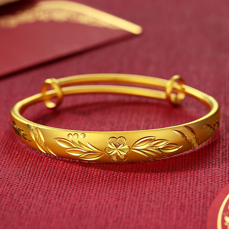 Factory Wholesale Vietnam Placer Gold Bracelet Starry Yellow Gold Bracelet Female Push-Pull Adjustable Fashion Color Retaining Jewelry Factory Wholesale Vietnam Placer Gold Bracelet Starry Yellow Gold Bracelet Female Push-Pull Adjustable Fashion Color Retaining Jewelry