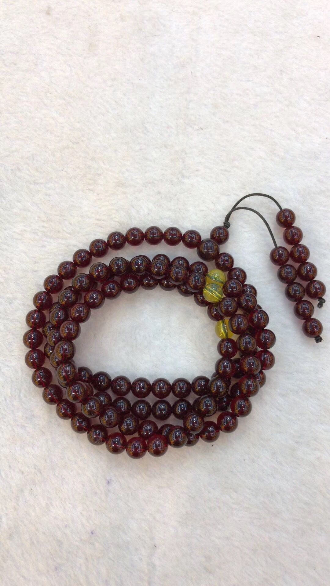 Hot style amber beeswax 8MM108 beads bracelet female chicken oil yellow second generation blood Po jin Po blue Po hand Hot style amber beeswax 8MM108 beads bracelet female chicken oil yellow second generation blood Po jin Po blue Po hand