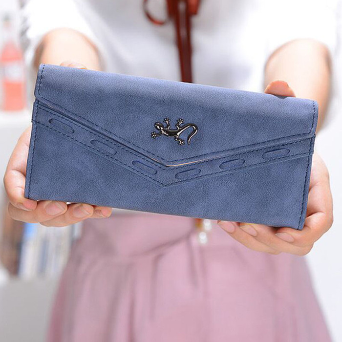 2018 new lizard lady wallet long three fold matte buckle student wallet 2018 new lizard lady wallet long three fold matte buckle student wallet