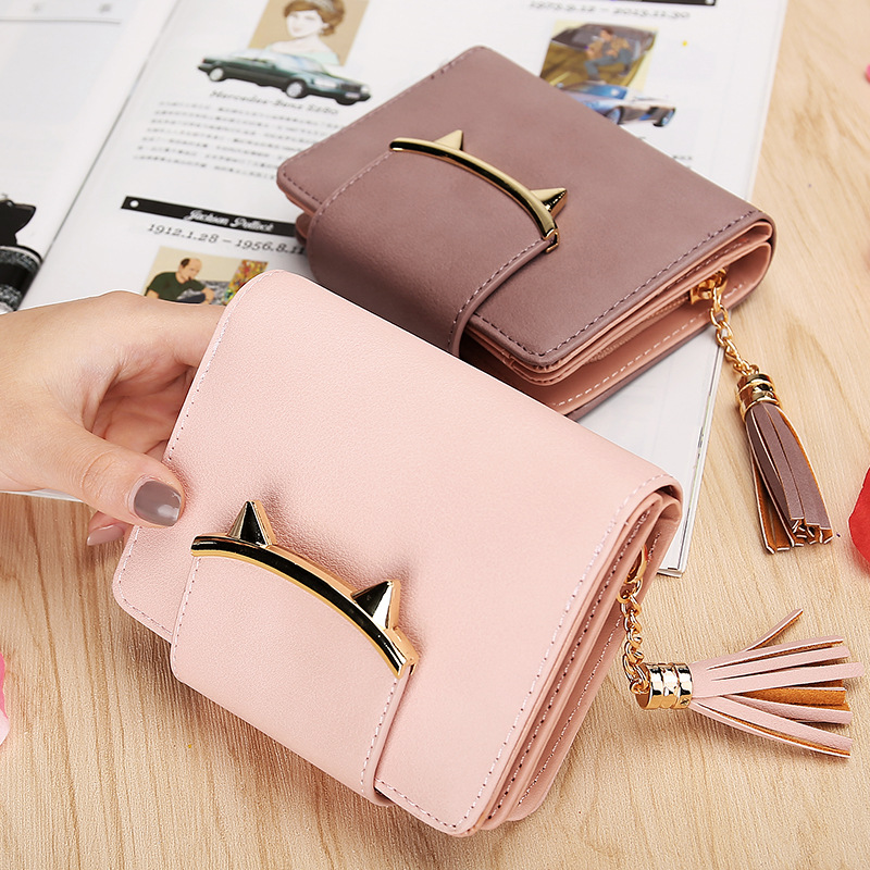 New Sequined Wallet Women's Short Personalized Tassel Zipper Cute Coin Purse Student Small Wallet Wallet Clutch New Sequined Wallet Women's Short Personalized Tassel Zipper Cute Coin Purse Student Small Wallet Wallet Clutch