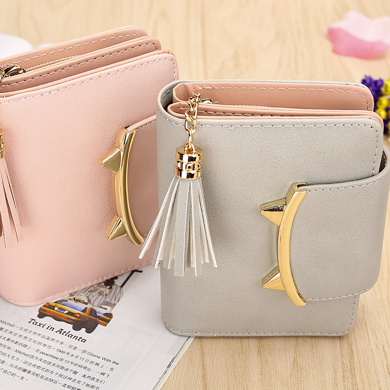 New Sequined Wallet Women's Short Personalized Tassel Zipper Cute Coin Purse Student Small Wallet Wallet Clutch New Sequined Wallet Women's Short Personalized Tassel Zipper Cute Coin Purse Student Small Wallet Wallet Clutch