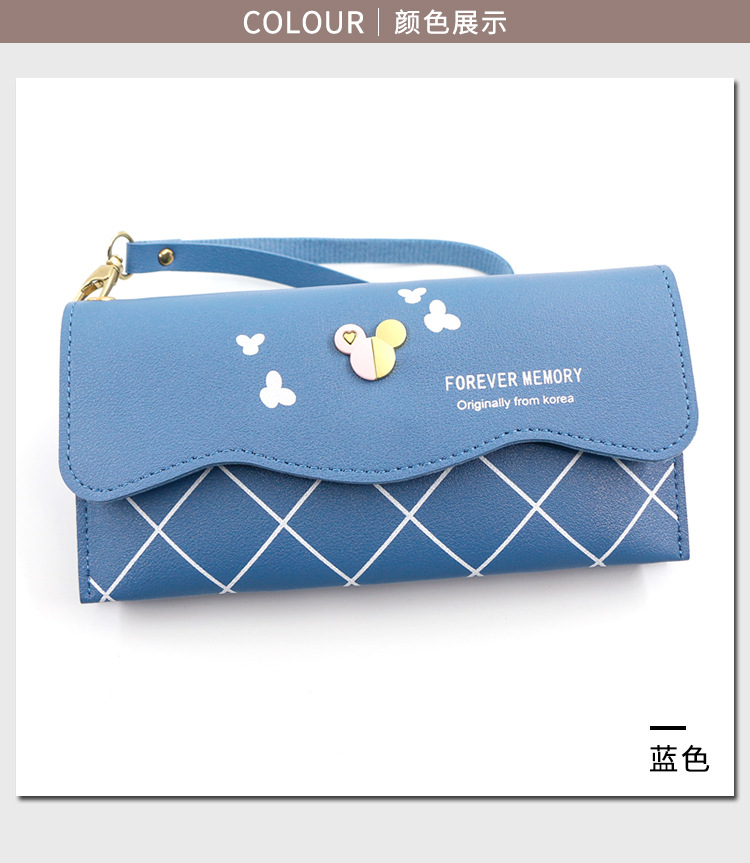 Factory Direct Supply Korean Fashion Women's Long Wallet Simple Cute Coin Purse Clutch Cartoon Card Holder