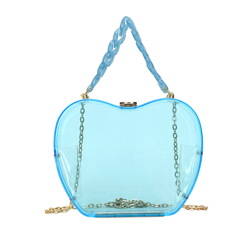 Internet Celebrity Transparent Cell Phone Wallet 2021 Summer Little Fresh Young Girl Personalized Creative Chain Portable Crossbody Gel Bag Tide