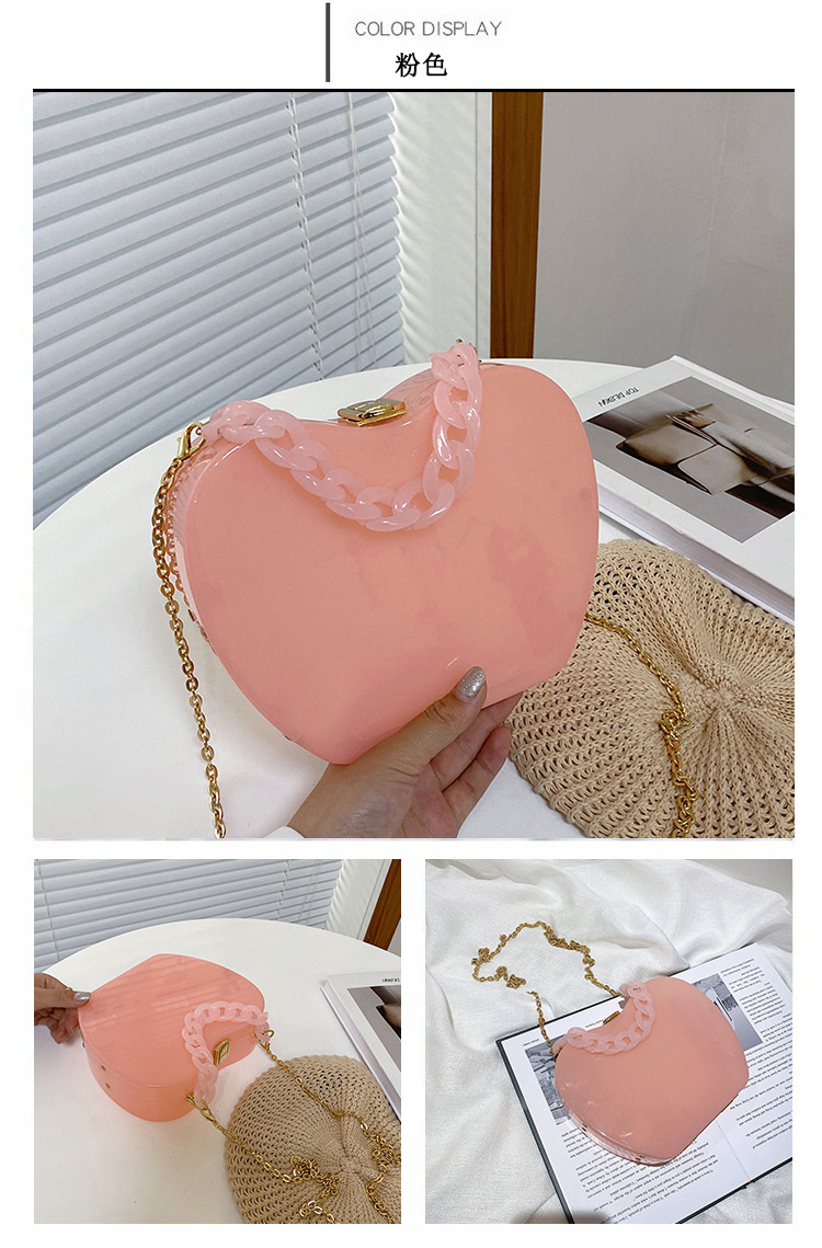 Internet Celebrity Transparent Cell Phone Wallet 2021 Summer Little Fresh Young Girl Personalized Creative Chain Portable Crossbody Gel Bag Tide