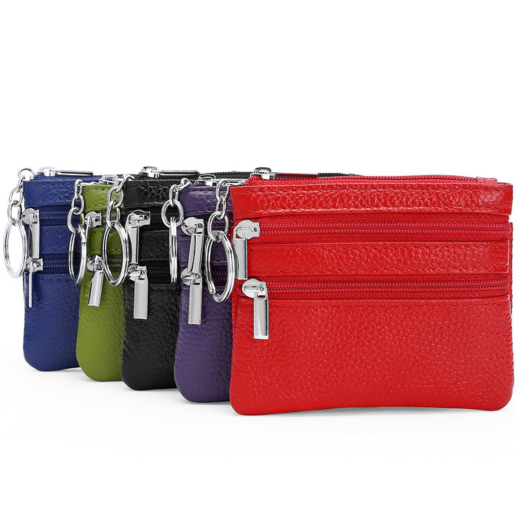 Genuine Leather MultiFunction Women's Coin Purse Key Case Business Gift Bus Wallet Style