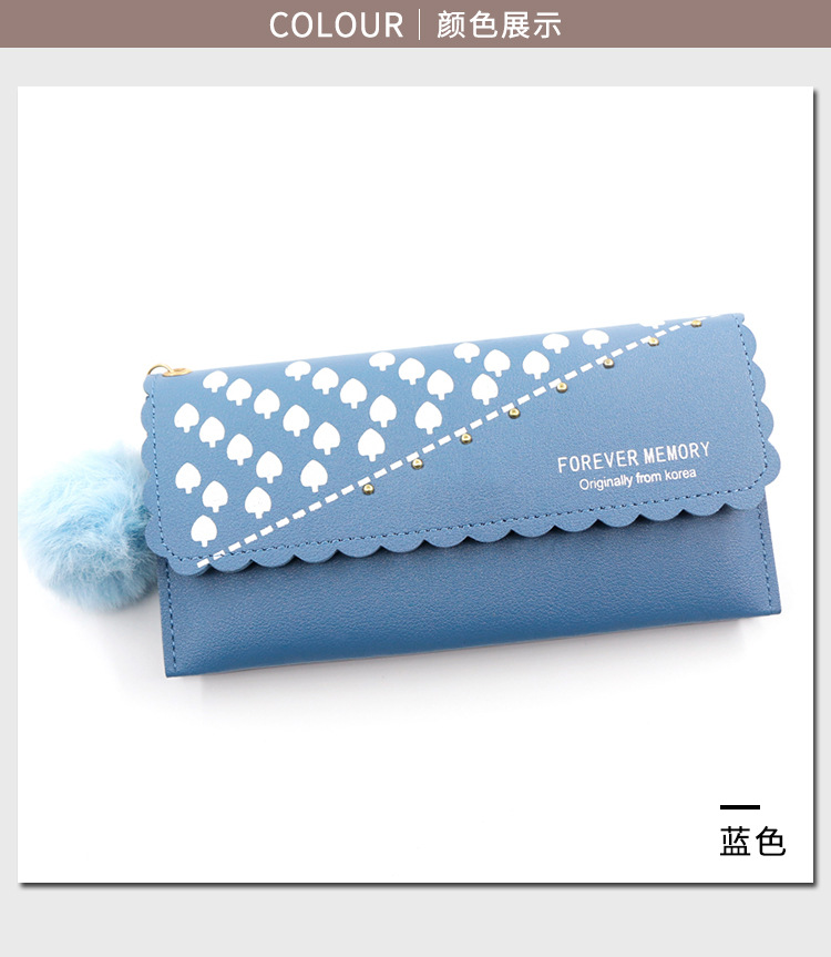 Factory Direct Supply Korean Simple and Sweet Women's Long Wallet Fashion Wallet Coin Purse Clutch Women's Long Wallet Factory Direct Supply Korean Simple and Sweet Women's Long Wallet Fashion Wallet Coin Purse Clutch Women's Long Wallet