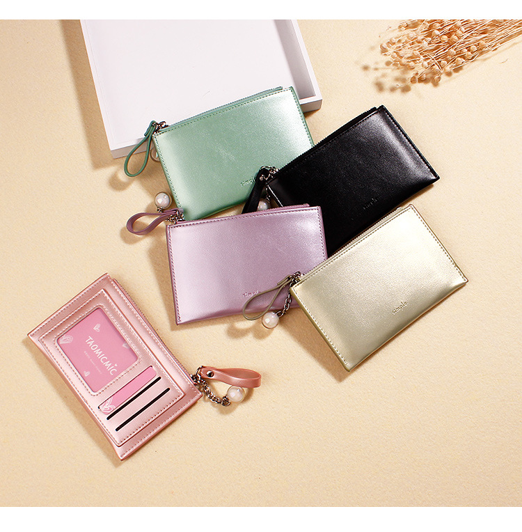 Qian Kai New KoreanStyle MultiFunction Mini Pearly Lustre Laser Creative Coin Purse Japanese and Korean Women's Wallet Qian Kai New KoreanStyle MultiFunction Mini Pearly Lustre Laser Creative Coin Purse Japanese and Korean Women's Wallet