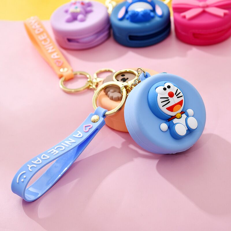 Japanese and Korean Autumn New Silicone Thumbs-up Bunny Dinosaur Coin Purse Headset Storage Japanese Wallet Wallet