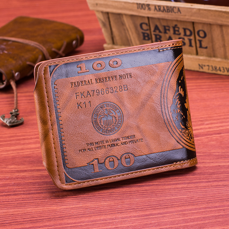 Manufacturer's direct supply to foreign trade wholesale men's dollar wallet personality creative magnetic