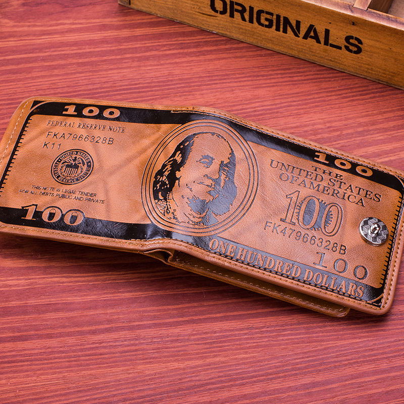 Manufacturer's direct supply to foreign trade wholesale men's dollar wallet personality creative magnetic