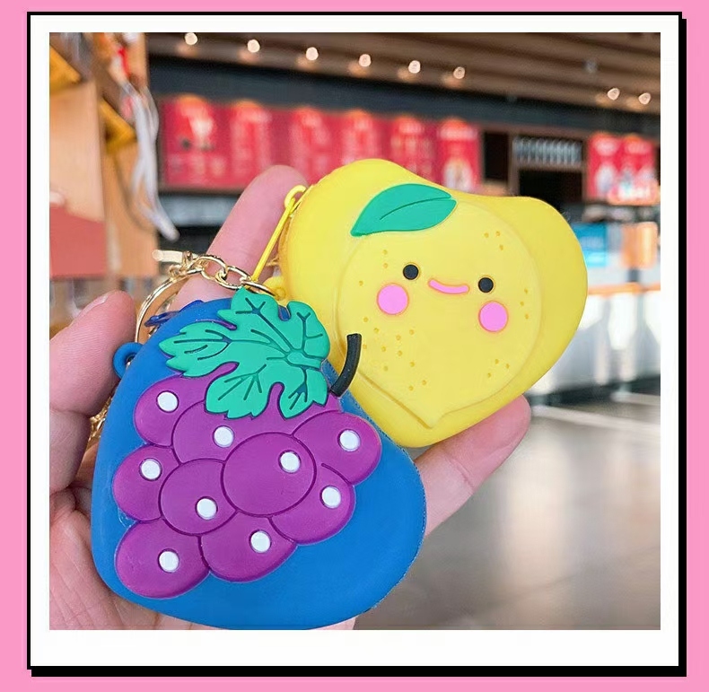 Silicone Coin Purse Cartoon Avocado Fruit Bag Satchel Mobile Phone Bag Schoolbag Backpack