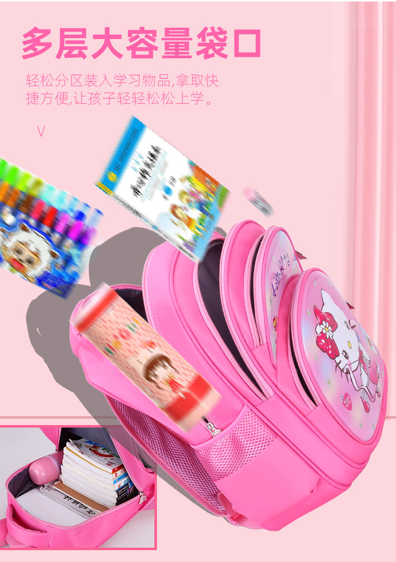 3D New Children's Schoolbag Eva Primary School Girls Burden Reduction Spine Protection Backpack Cartoon Backpack Factory Direct Sales