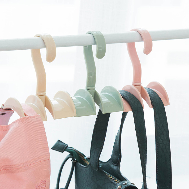 Bag Hanging Rack Women &#039;S Bag Bag Hook Purse Hook Artifact Schoolbag Wardrobe Storage Rack Multifunctional Rotating Storage Rack S-Type
