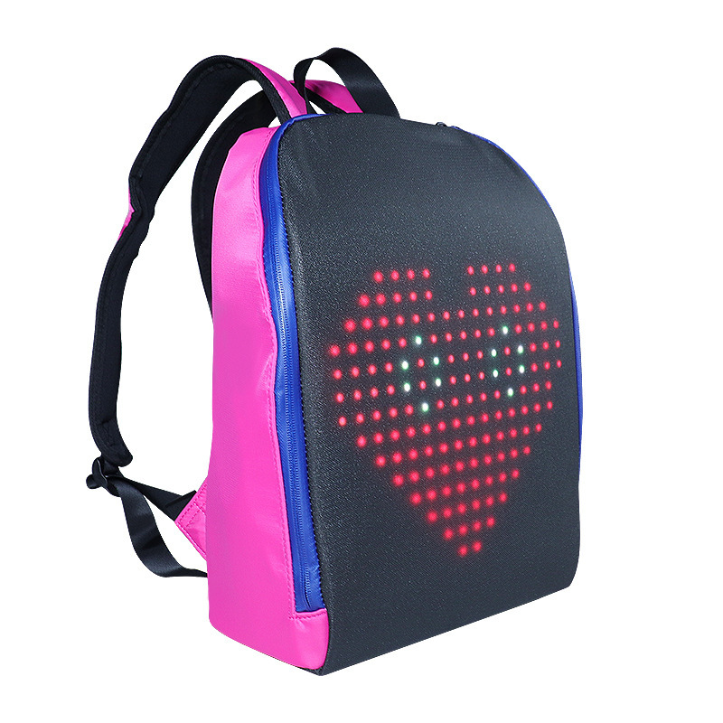Tiktok 5 Th Generation LED Backpack Display Luminous Schoolbag Marketing Advertising Waterproof Travel Leisure Bag WiFi Backpack