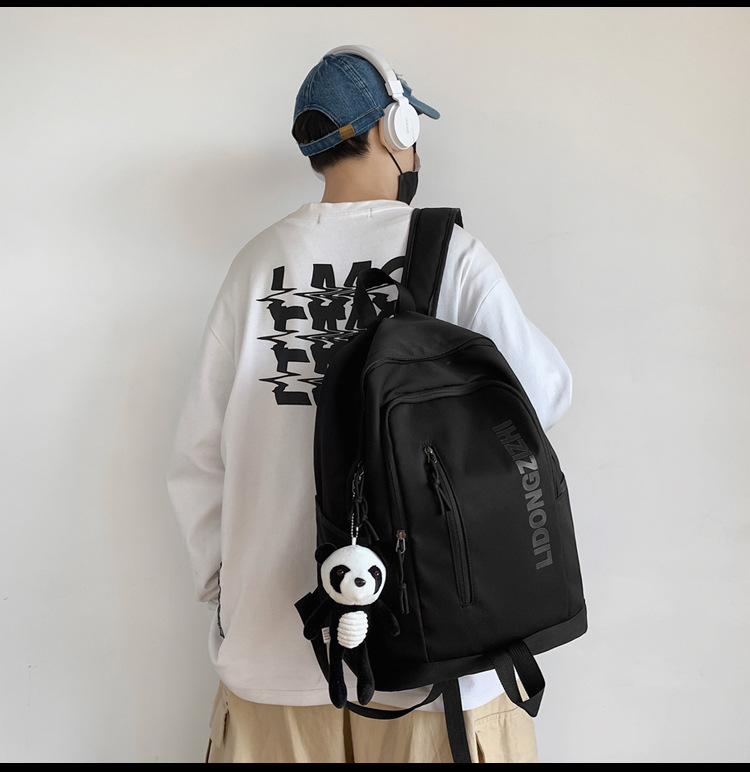 Cross-Border Backpack Men's 2021 New Japanese Elements Ins Student Schoolbag Retro Hong Kong Style Travel Backpack Customization