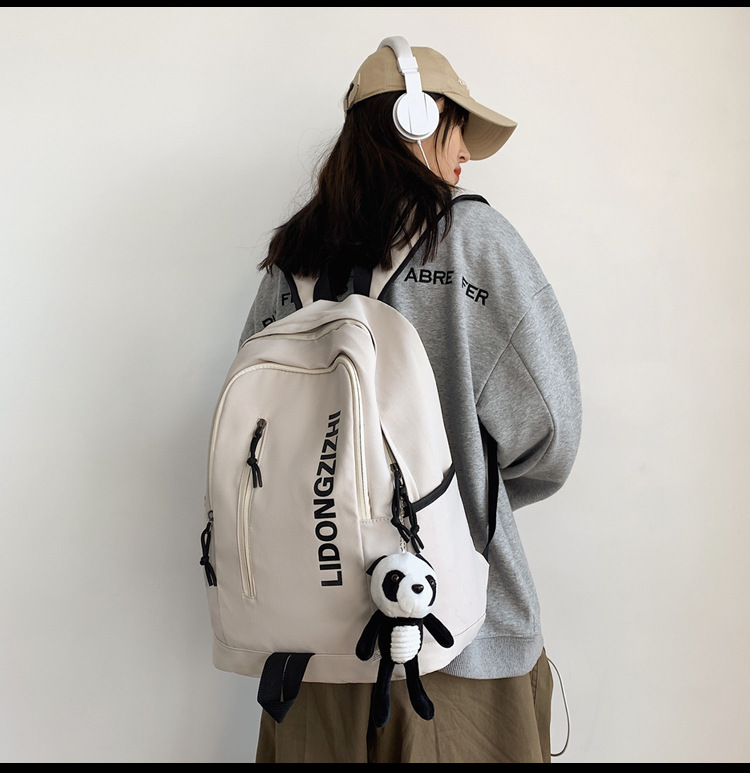 Cross-Border Backpack Men's 2021 New Japanese Elements Ins Student Schoolbag Retro Hong Kong Style Travel Backpack Customization