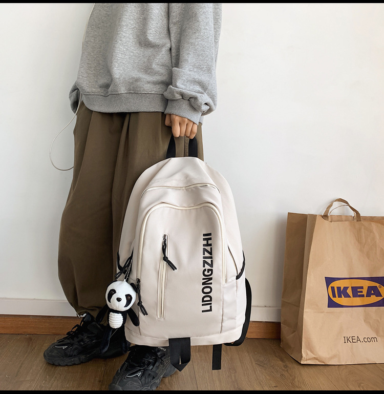Cross-Border Backpack Men's 2021 New Japanese Elements Ins Student Schoolbag Retro Hong Kong Style Travel Backpack Customization