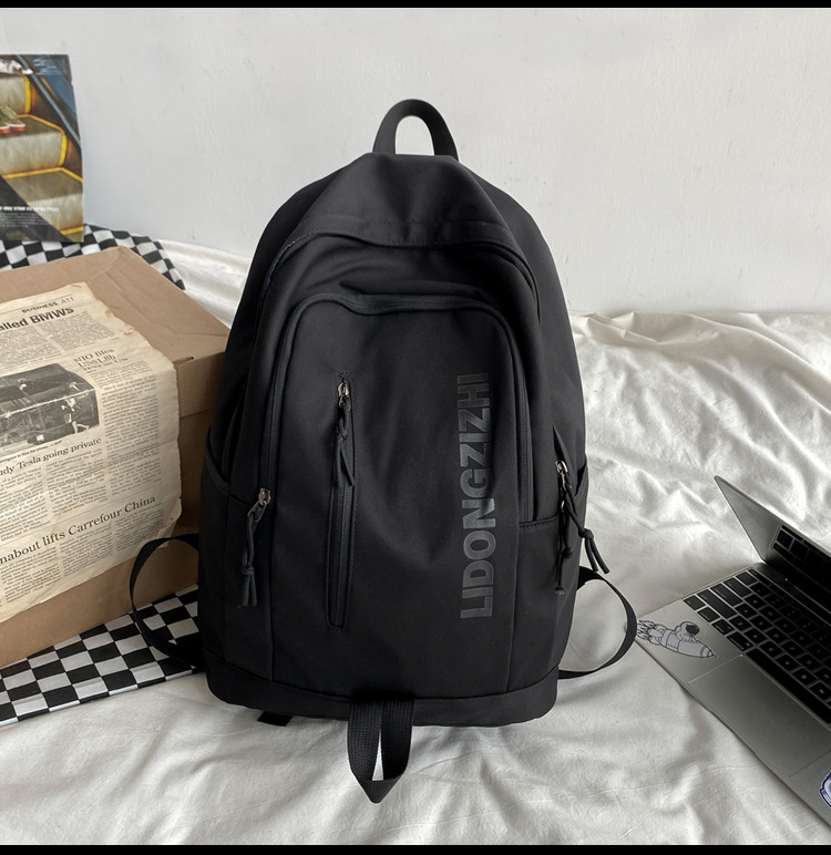 Cross-Border Backpack Men's 2021 New Japanese Elements Ins Student Schoolbag Retro Hong Kong Style Travel Backpack Customization