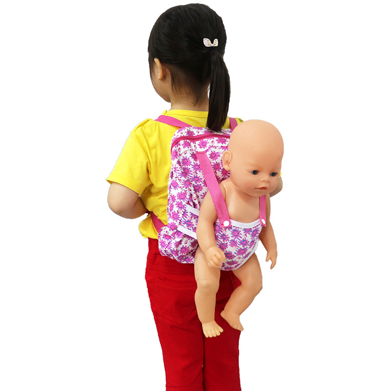 Cross-Border 43cm Xiafu Doll Clothes Accessories Storage Schoolbag Can Hold 18-Inch American Girl Doll Backpack