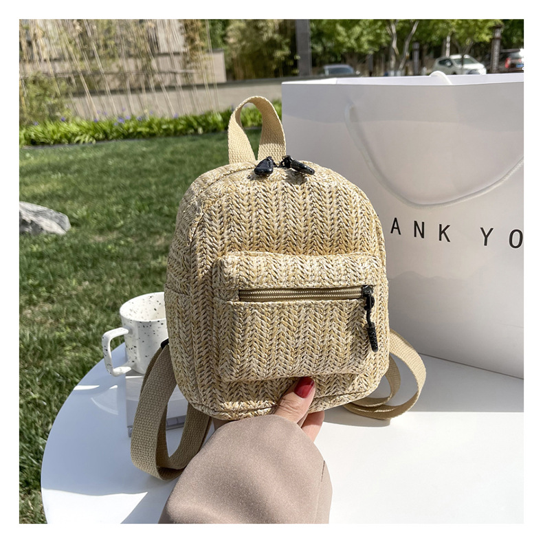 Retro Popular Woven Bag Backpack Female 2021 New Straw Backpack Small Schoolbag Woven Bag Retro Popular Woven Bag Backpack Female 2021 New Straw Backpack Small Schoolbag Woven Bag