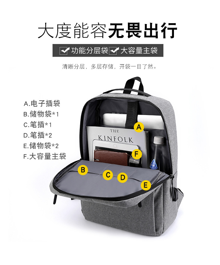 Customized Logo Mi Notebook Computer Backpack Casual Backpack Men's Oxford Cloth Business Casual Student Schoolbag Customized Logo Mi Notebook Computer Backpack Casual Backpack Men's Oxford Cloth Business Casual Student Schoolbag