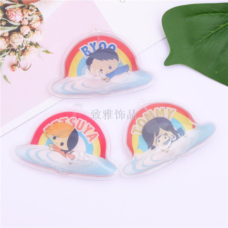 Schoolbag Pendant Key chain holiday gift Creative PVC Cartoon into oil glitter quicksand student Schoolbag Pendant key chain holiday gift Schoolbag Pendant Key chain holiday gift Creative PVC Cartoon into oil glitter quicksand student Schoolbag Pendant key chain holiday gift