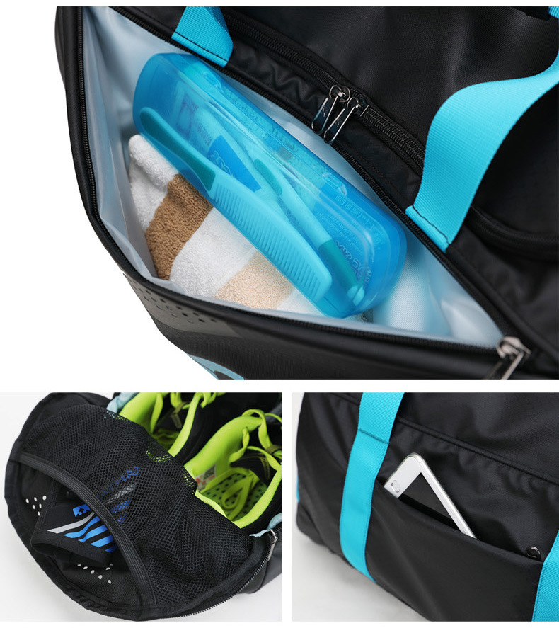 Cross-Border Wet and Dry Isolation round Bag Men's and Women's Fitness Bag Messenger Bag Shoulder Bag Portable Travel Bag Sports Bag 8078