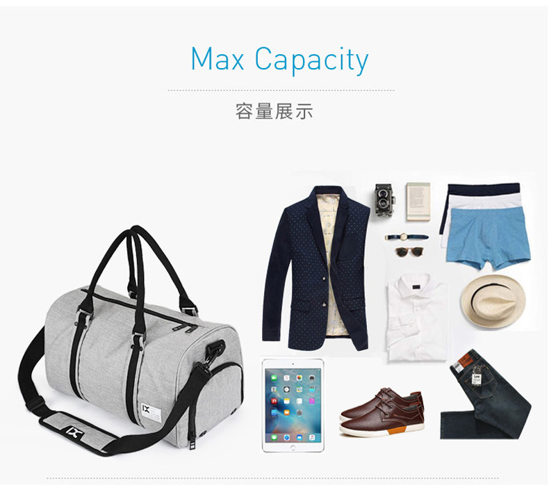 Cross-Border Cylinder Travel Shoulder Bag Crossbody Bag with Shoe Compartments Gym Bag Portable Travel Bag Yoga Sports Bag 8058 Cross-Border Cylinder Travel Shoulder Bag Crossbody Bag with Shoe Compartments Gym Bag Portable Travel Bag Yoga Sports Bag 8058