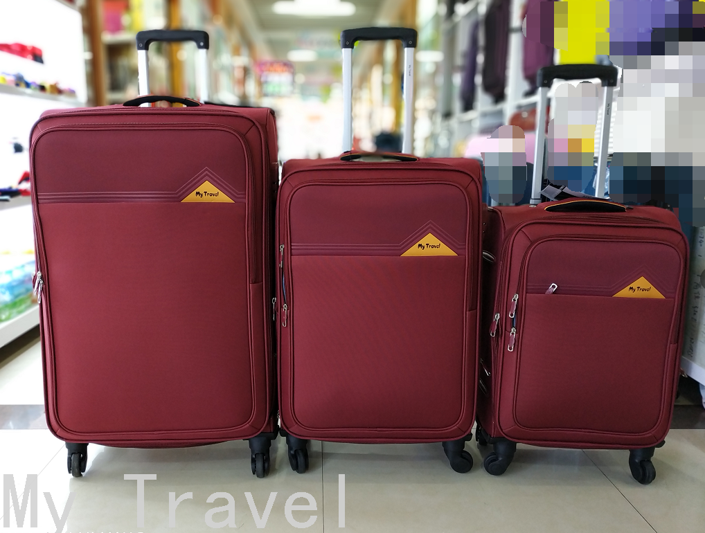 Luggage Password Suitcase Luggage Fabric Zipper Suitcase Three-Piece Trolley Case