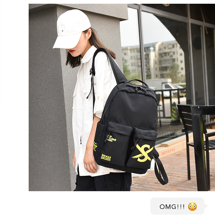 Backpack New Korean Style Student Bag Large-Capacity Backpack Simple and Lightweight Men's and Women's Backpack Suitcase Bag