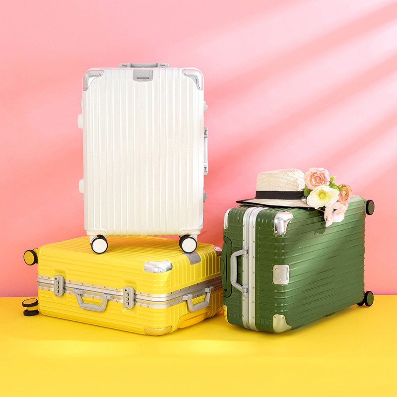 Suitcase Aluminum Frame Male and Female College Student Trolley Case Luggage Boarding Bag 20-Inch