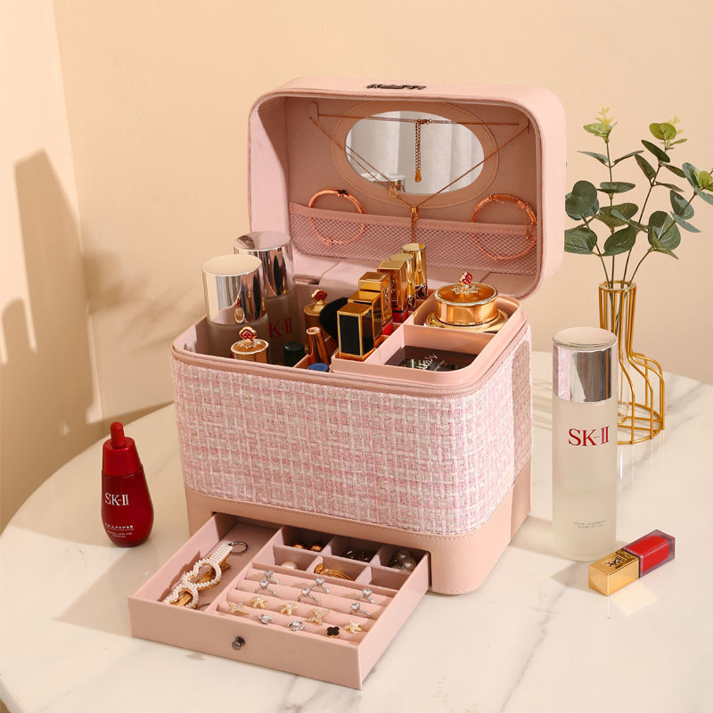Manufacturer Cosmetic Bag Women&#039;s Large Capacity 2021 New Cosmetic Case Storage Box Portable Oversized Ins Style Suitcase