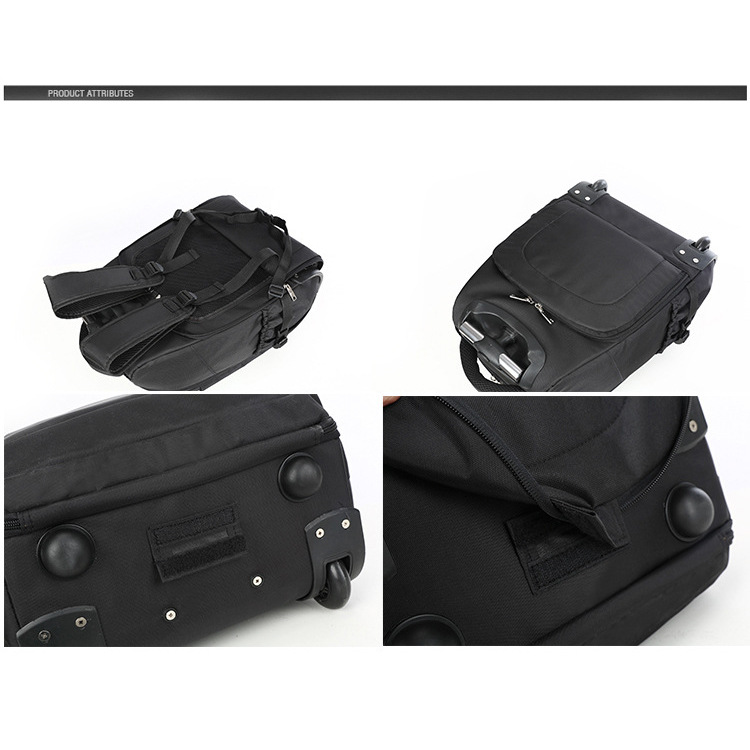 Backpack Solid Color Oxford Cloth Boarding Travel Bag Trolley Luggage 20-Inch Business Computer Backpack Suitcase