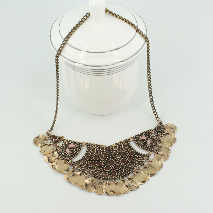 European and American style zinc alloy decorative necklace pendant necklace necklace loose-stone necklace dress matching