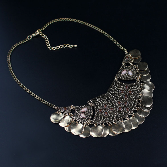 European and American style zinc alloy decorative necklace pendant necklace necklace loose-stone necklace dress matching